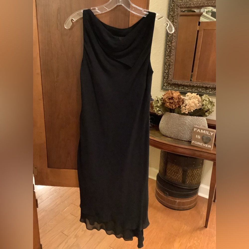 Vintage Donna Ricco Black Asymmetrical Cocktail Dress